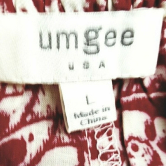 Umgee Off Shoulder Red & White Boho Maxi Dress - Picture 7 of 7